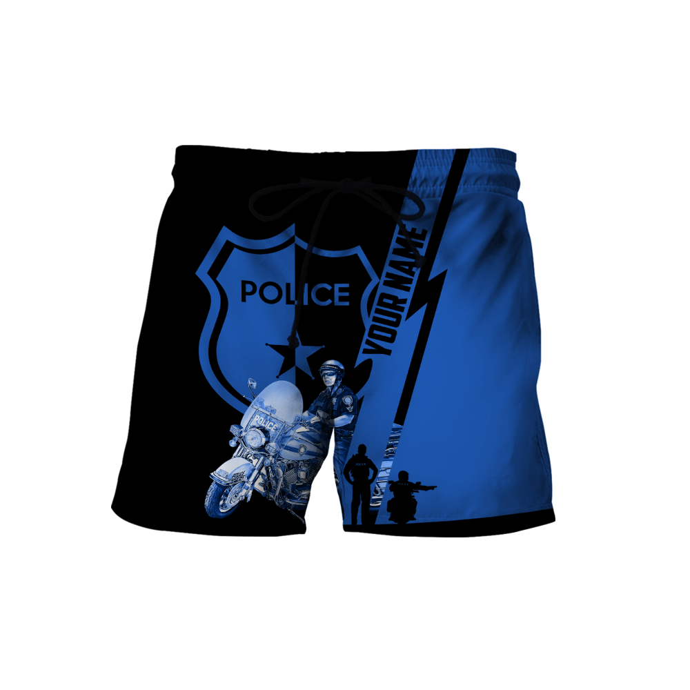 Customize Name Police 3D All Over Printed Unisex Shirts Thin Blue Line