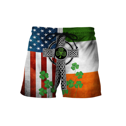 Irish Celtic Knot Cross St.Patrick day 3D Design print shirts
