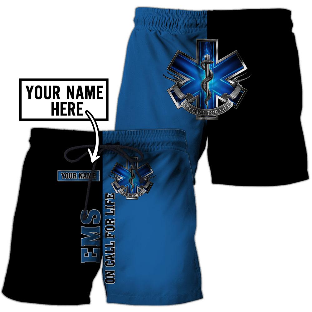 Premium EMS Personalized Name 3D All Over Printed Unisex Shirts