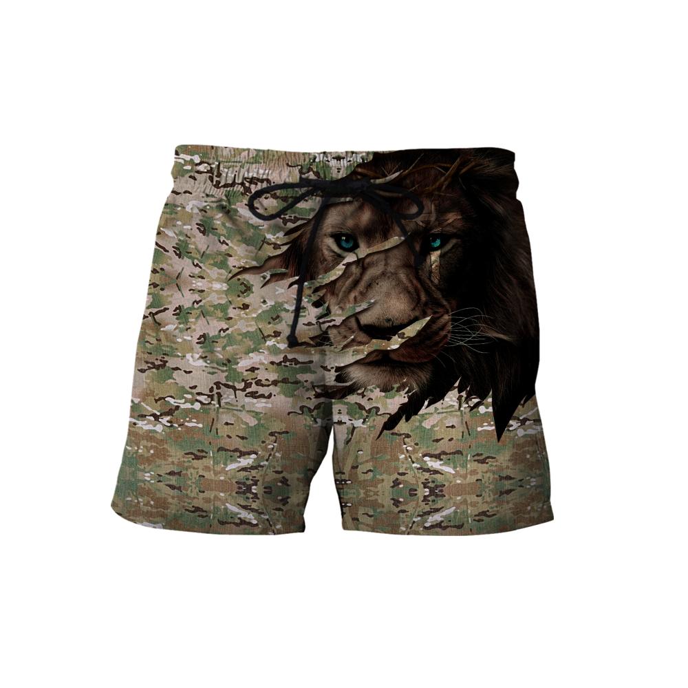 Lion Camo 3D All Over Printed Unisex Shirts