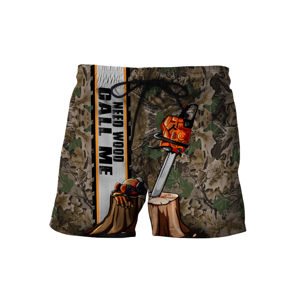 Customize Name Chainsaw 3D All Over Printed Unisex Shirts Need Wood Call Me