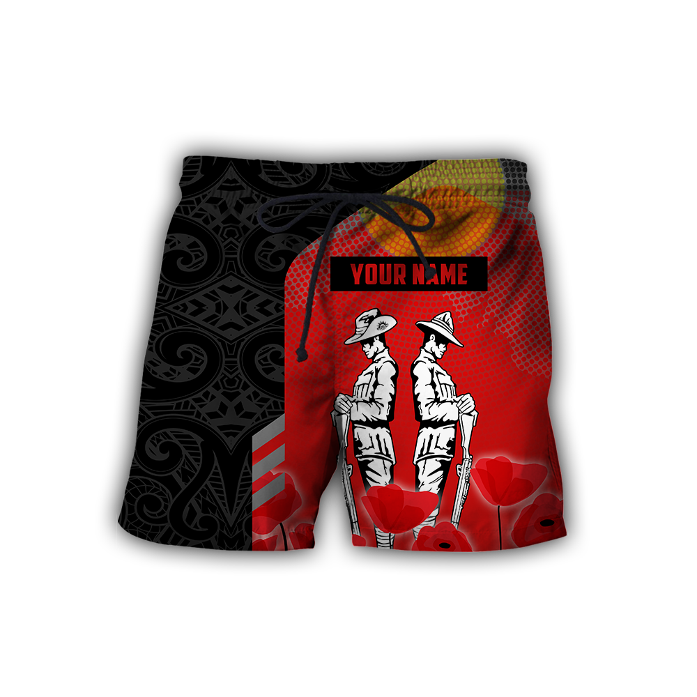 Premium Unisex Hoodie Personalized Remember Anzac Day Maori Tattoo And Aboriginal ML