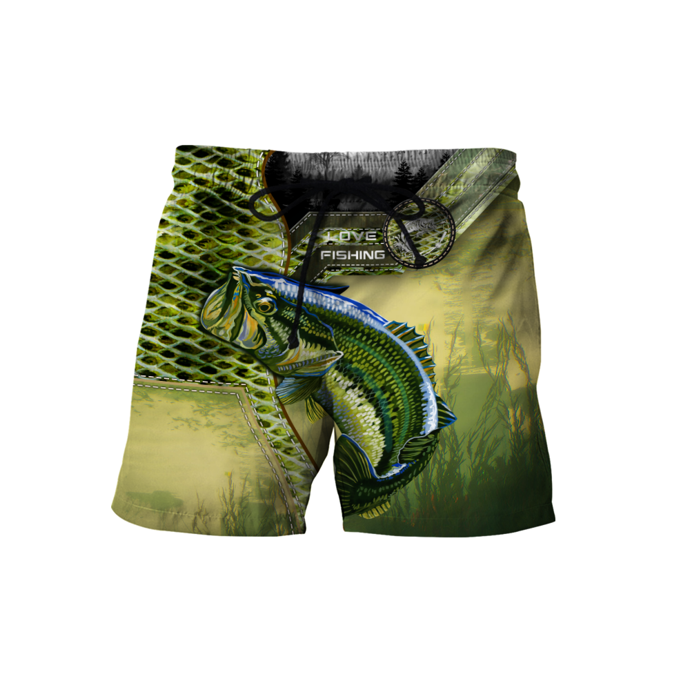 Custom name Bass Master Fishing camo 3D print shirts