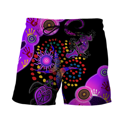 Aboriginal Naidoc Week 2021 Purple Turtle Lizard 3D print shirts