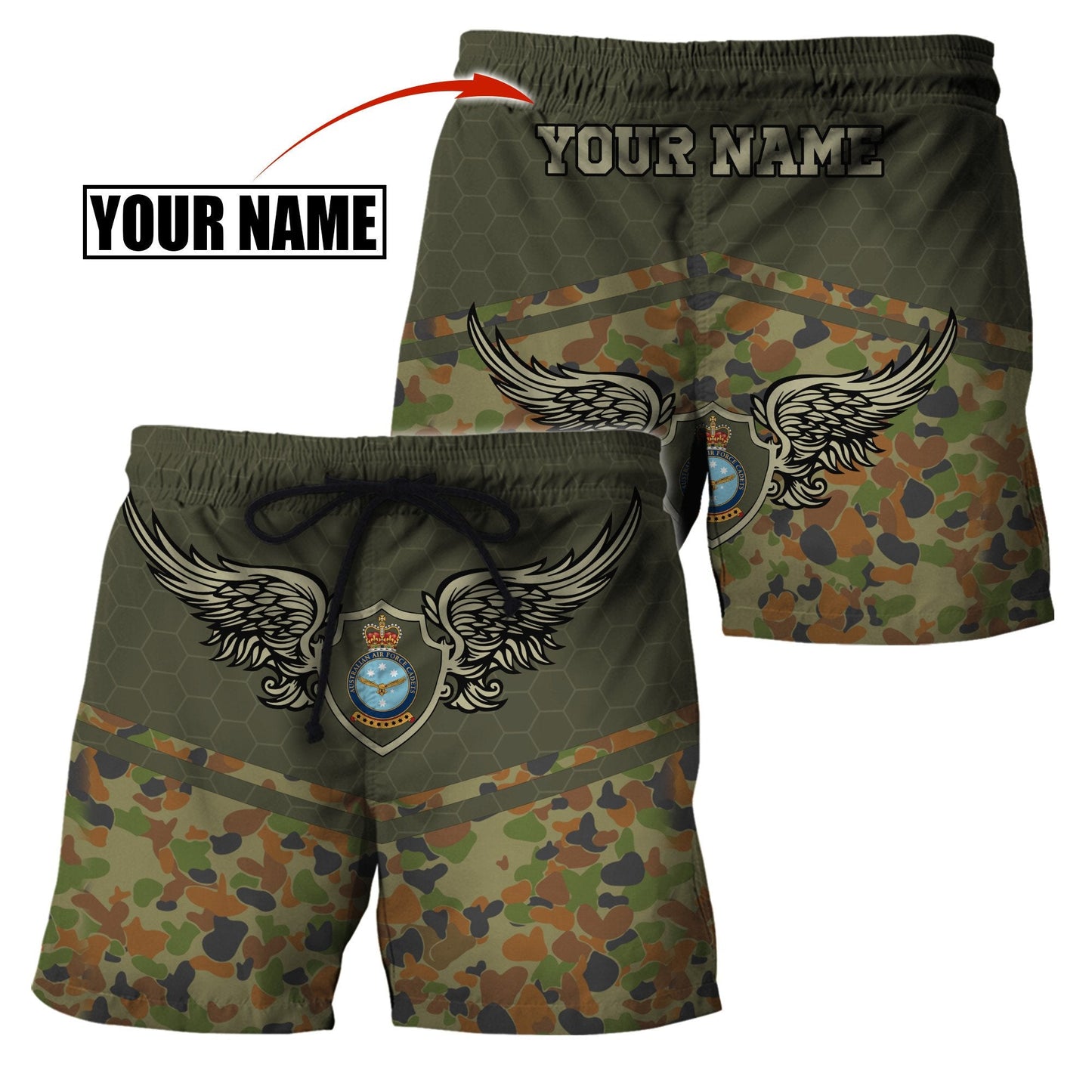 Premium Personalized Australian Air Force Camo Anzac Day 3D Printed Hoodie