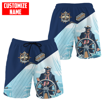 Customized Name Captain Sailor 3D All Over Printed Shirts