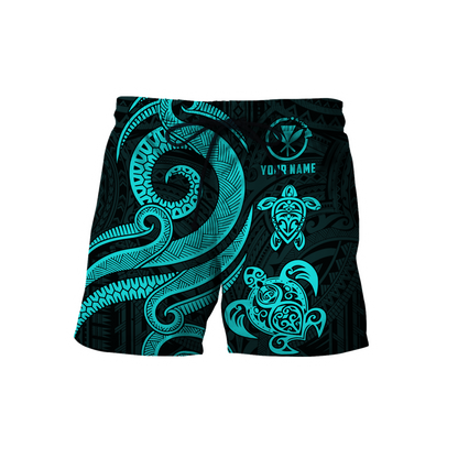 Kanaka Polynesian Turtle Personalized Name 3D Unisex Shirt