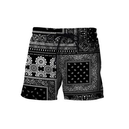 Paisley Bandana Vibe with Black White tone Street Style 3D All Over Printed