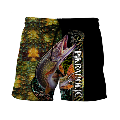 Fishaholic Northern Pike Fishing camo unisex 3d all over printed shirts