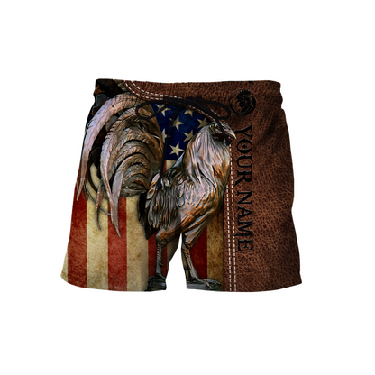 Personalized American Rooster 3D Printed Unisex Shirt