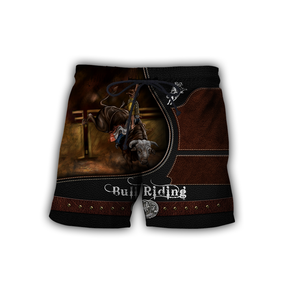 Personalized Name Bull Riding 3D All Over Printed Unisex Shirts Brown Ver2