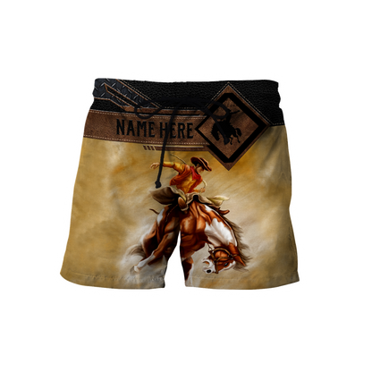 Personalized Name Rodeo 3D All Over Printed Unisex Shirts Bronc Riding Ver 2