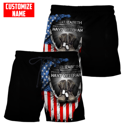 Proud To Have Served Navy Veteran 3D All Over Printed For Man And Women