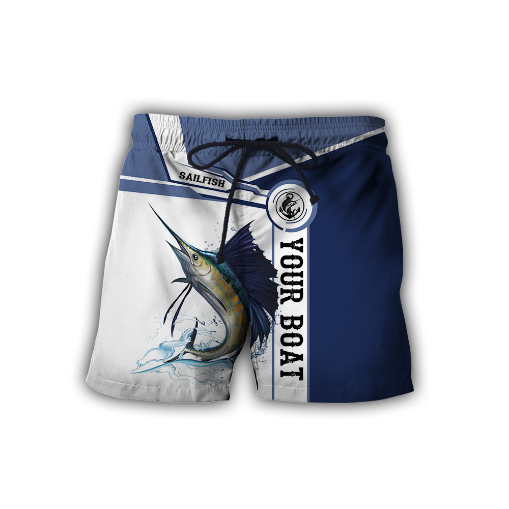 Custom name Sailfish fishing Catch and Release 3D Design print shirts
