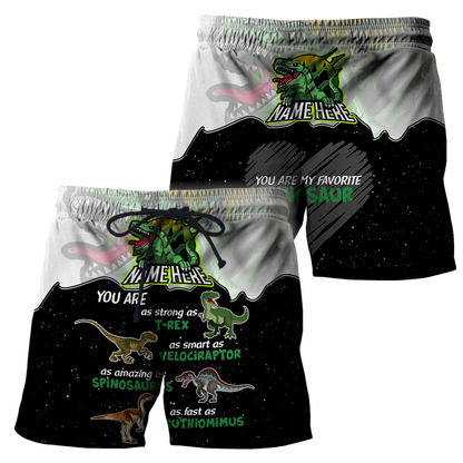 Customize Name Dinosaur 3D All Over Printed Unisex Shirts My Favorite Dinosaur