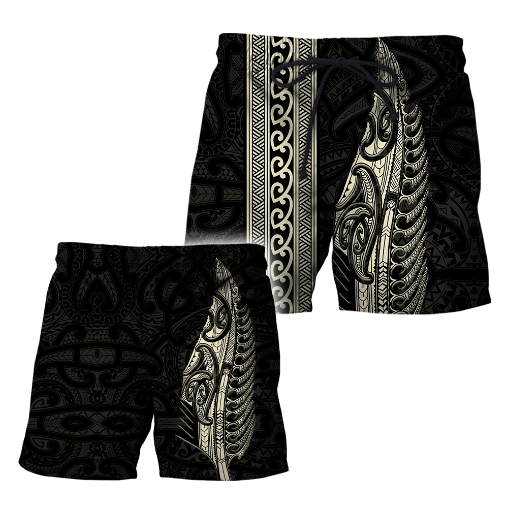 Maori Silver Fern Gold 3D Printed Unisex Shirts