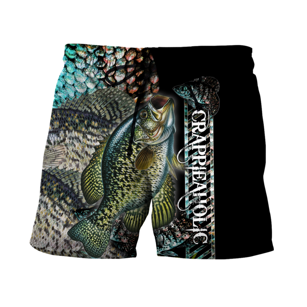 Fishaholic Crappie Fishing camo unisex 3d all over printed shirts