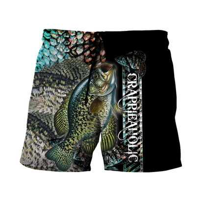 Fishaholic Crappie Fishing camo unisex 3d all over printed shirts