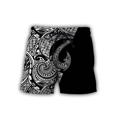 Amazing Polynesian Go Fishing Personalized Tattoo Hawaii Shirt Combo With Short