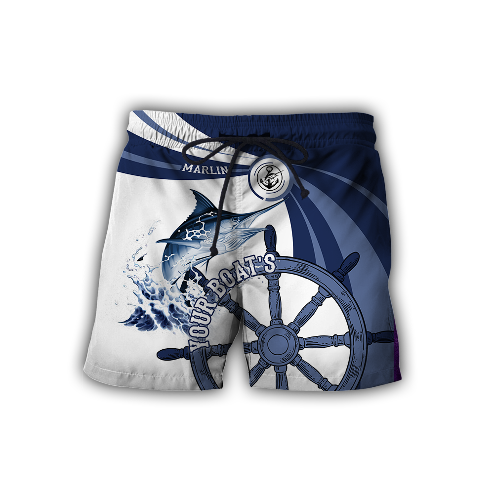 Custom name Marlin fishing boat team Catch and Release 3D Design print shirts