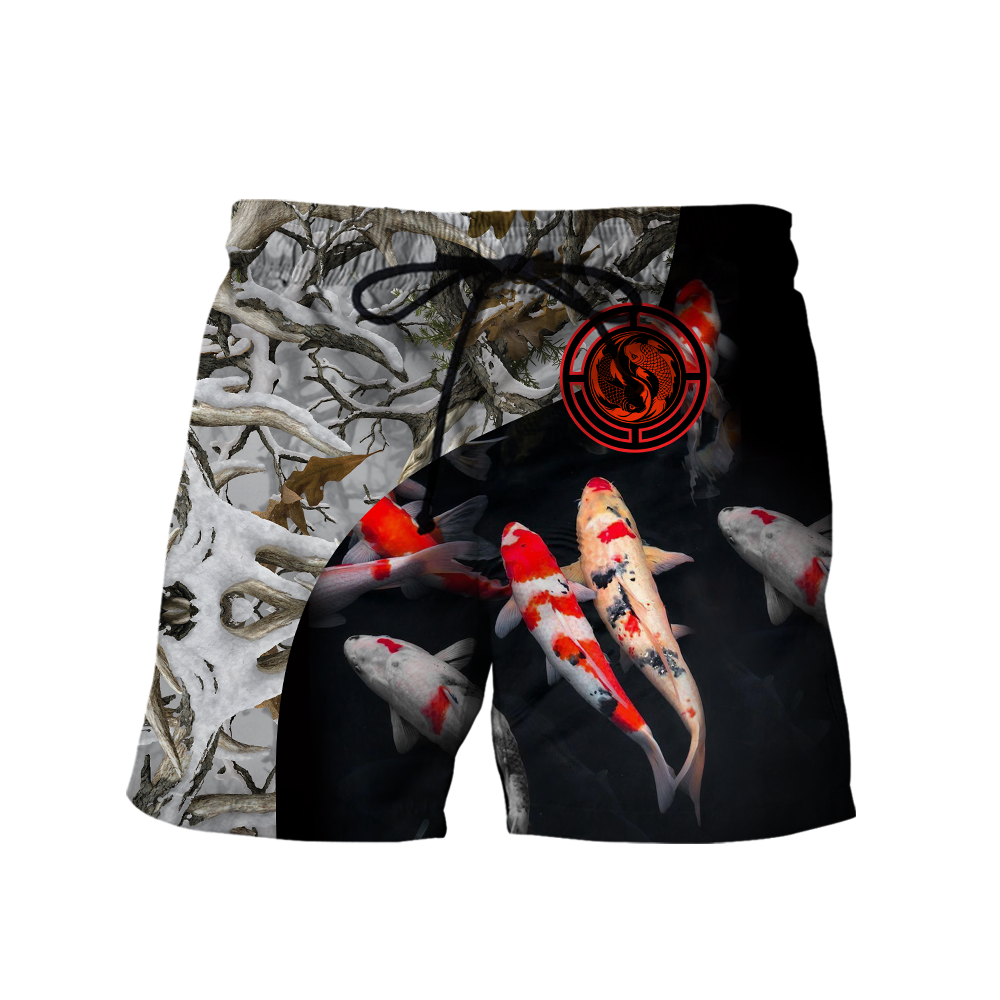 Custom name Koi fish underwater 3D Design print shirts