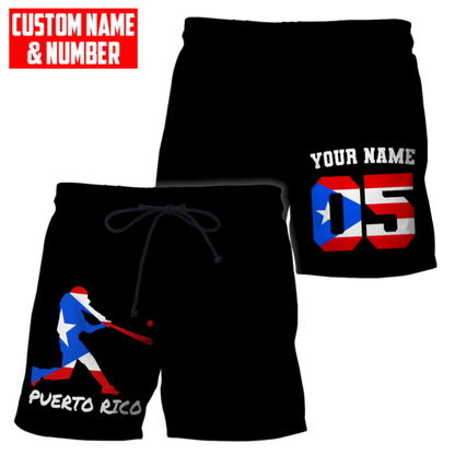 Customize Name And Number Puerto Rico 3D All Over Printed Unisex Shirts