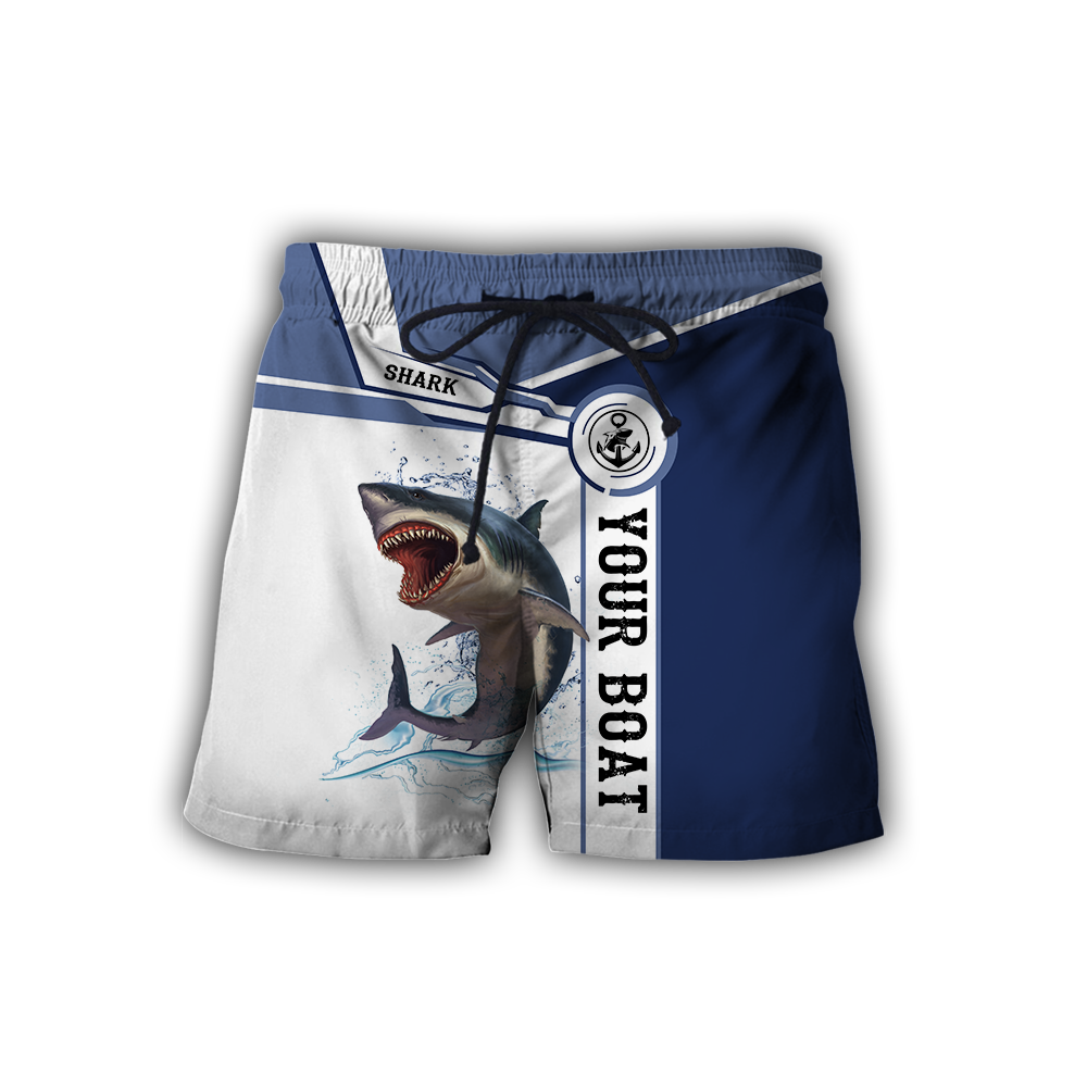 Custom name Shark fishing Catch and Release 3D Design print shirts