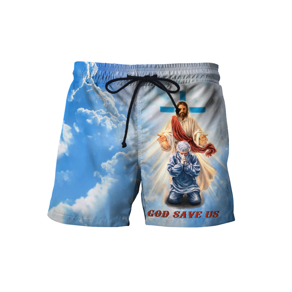 Premium Unisex Hoodie Easter Day Christian Jesus No7 ML God Save Us