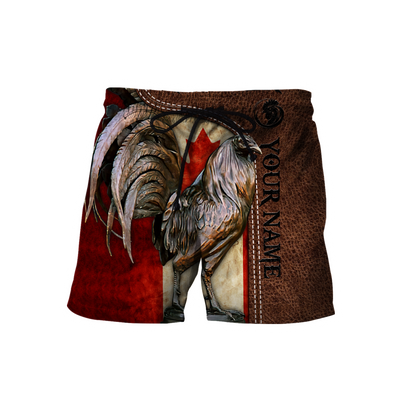 Personalized Canadian Rooster 3D Printed Unisex Shirt