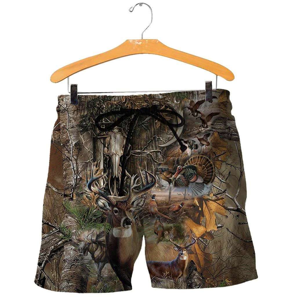 Premium Deer Hunting for Hunter Light Brown Camo 3D Printed Unisex Shirts