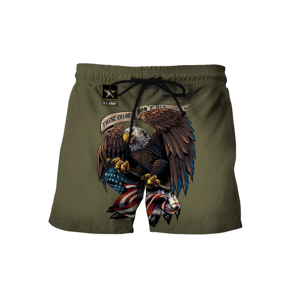 Custom name US Army Veteran Basic Eagle 3d printed shirts Proud Military