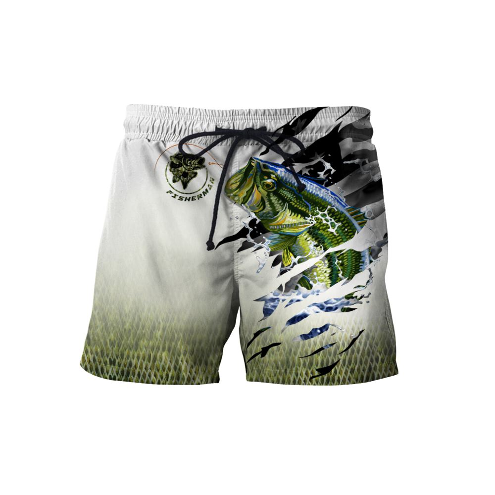 Custom name Bass fishing escape Skin camo 3D printed shirts