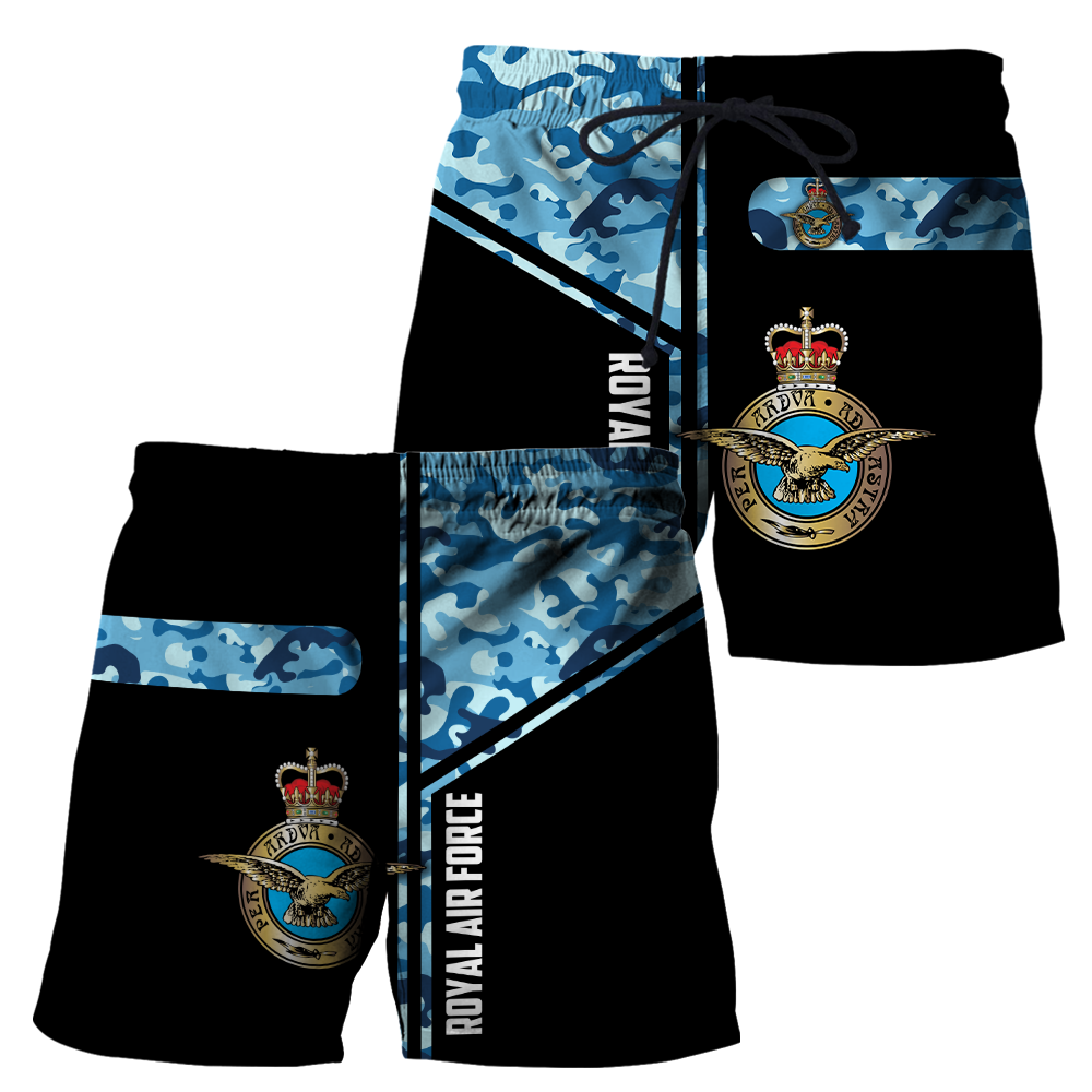 Custom name British Air Force Camo 3D Design print shirts