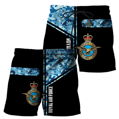 Custom name British Air Force Camo 3D Design print shirts