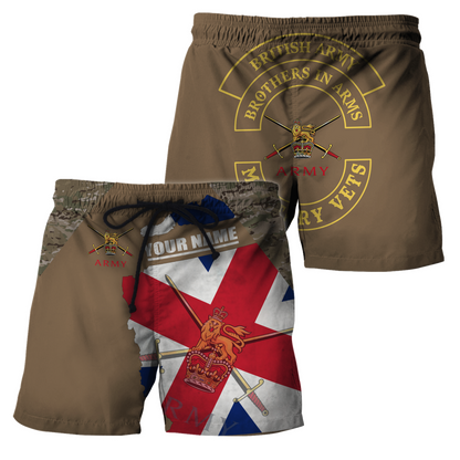 Custom name British Army Brothers in arms UK Veteran 3D print shirts
