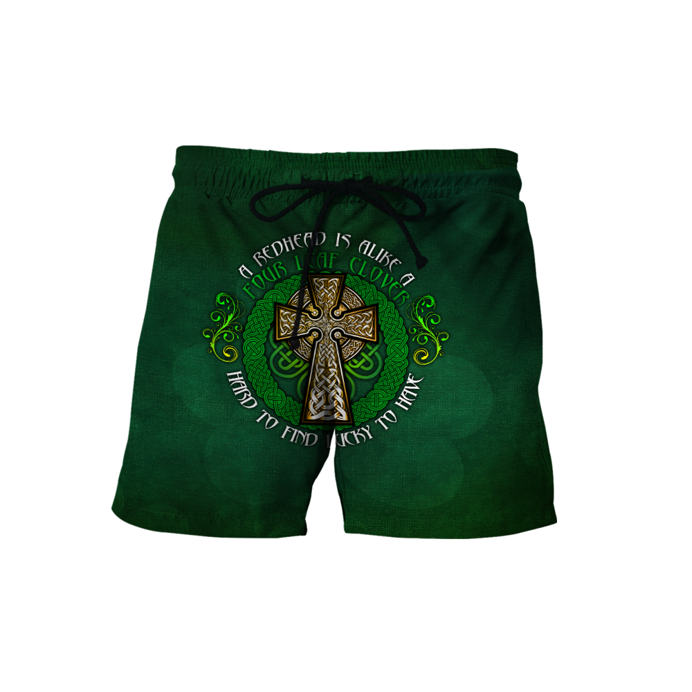 Premium Unisex Hoodie Irish St.Patrick  Celtic Cross And Shamrock  ML