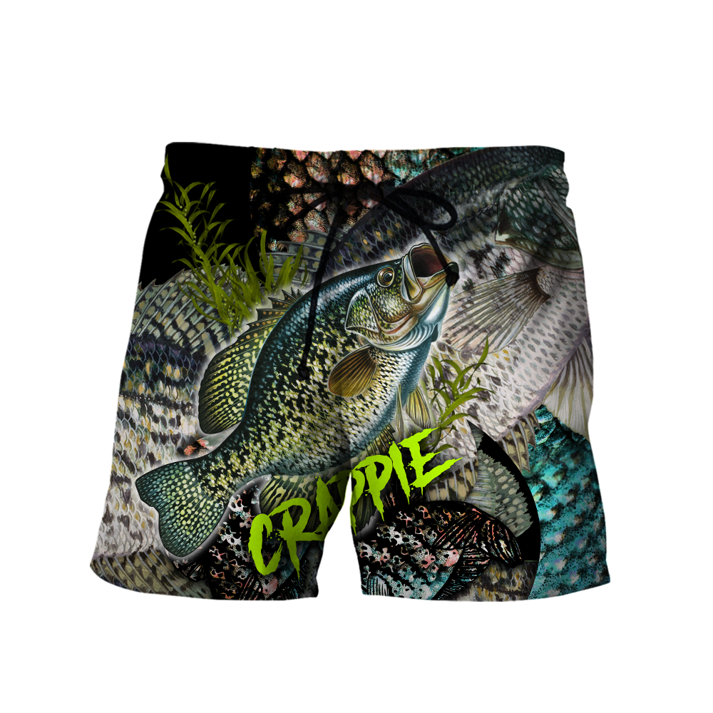 Custom name Crappie Fishing on skin 3D Design print shirts