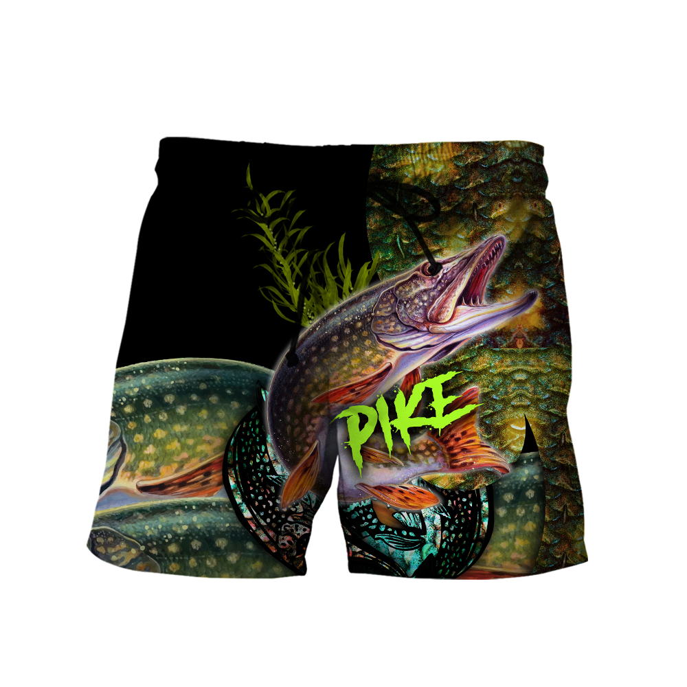 Custom name Northern Pike Fishing on skin 3D Design print shirts