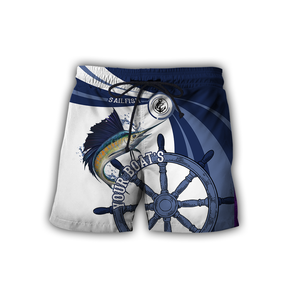 Custom name Sailfish fishing boat team Catch and Release 3D Design print shirts