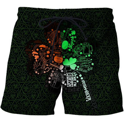 Premium Unisex Hoodie Irish St.Patrick  Drink Beer And Shamrock  ML