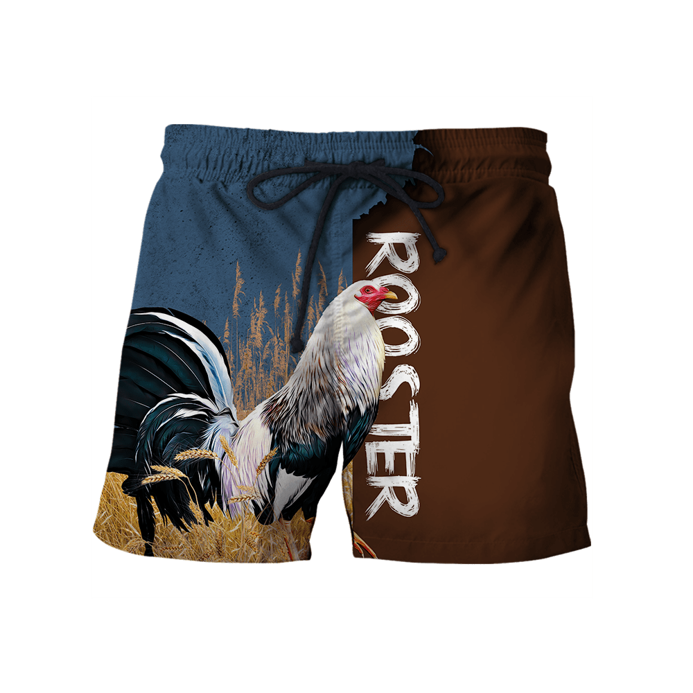 Premium White Rooster 3D All Over Printed Unisex Shirts