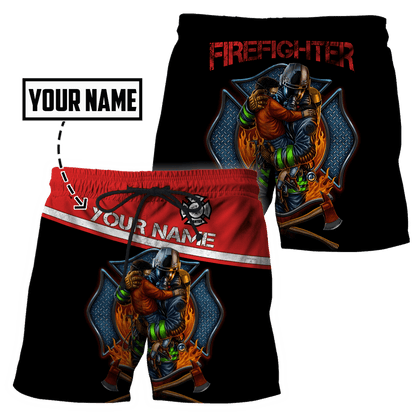 Customize Name Firefigher Hoodie For Men And Women