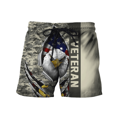 Eagle US Veteran 3D All Over Printed Hoodie