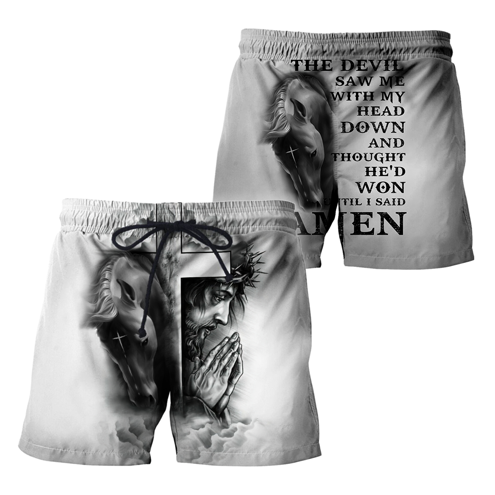 Horse And Jesus 3D All Over Printed Shirts For Men And Women TN