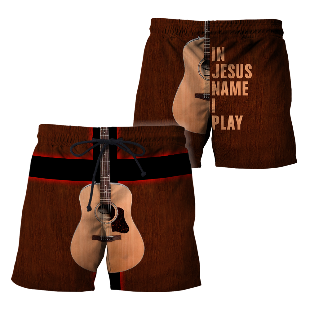 Guitar In Jesus Name I Play 3D Printed Unisex Shirts TN