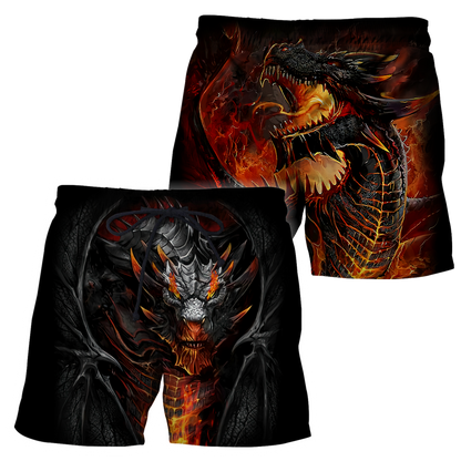 Premium Dragon 3D All Over Printed Unisex Shirts Fire Dragon