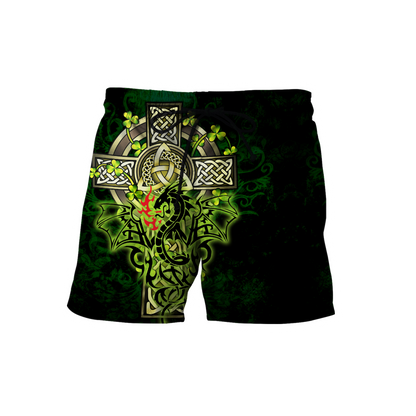 Premium Unisex Hoodie Irish Celtic Cross And Dragon ML