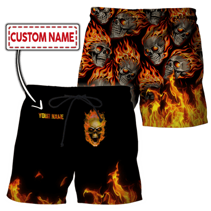 Customized Name Skull 3D All Over Printed Unisex Shirts