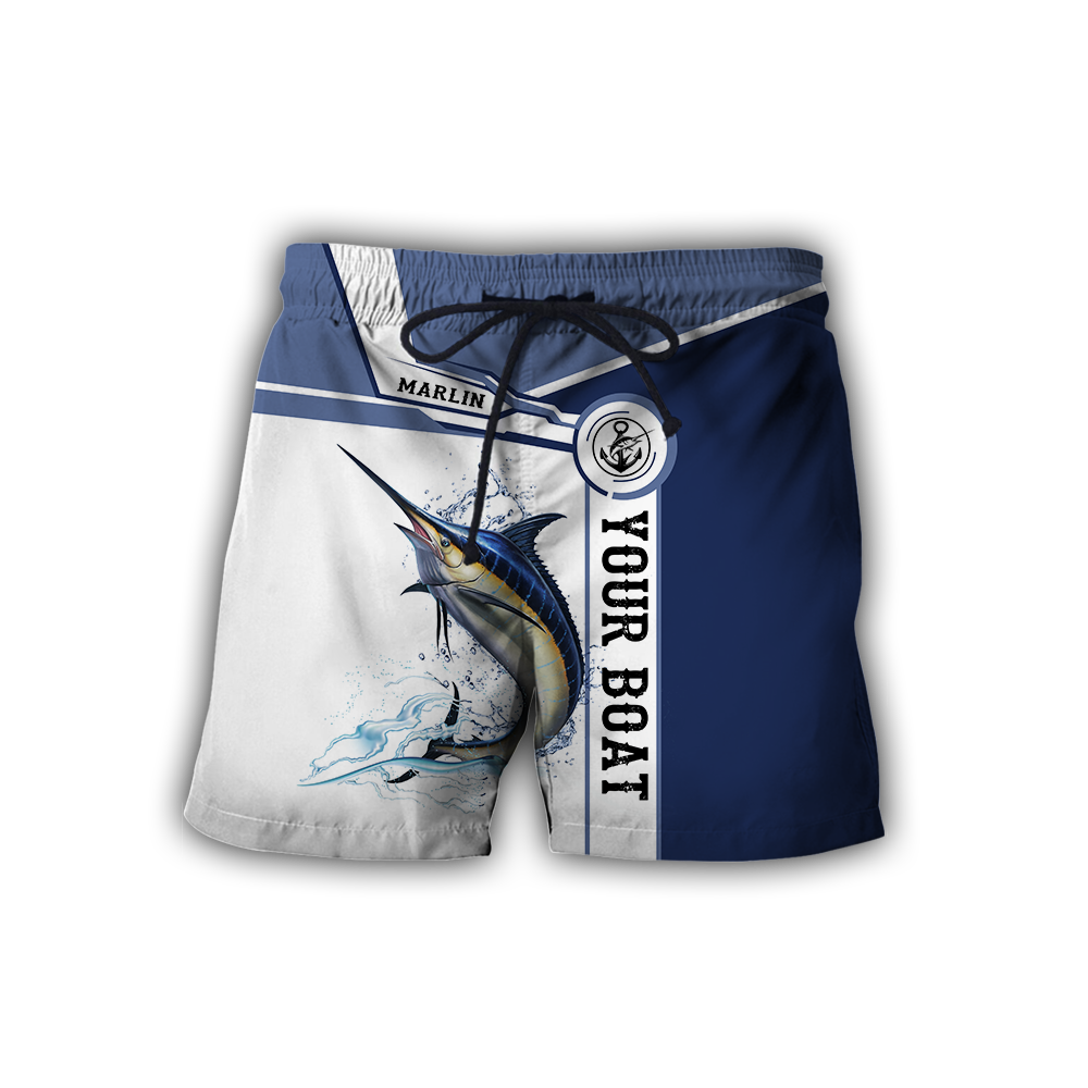 Custom name Marlin fishing Catch and Release 3D Design print shirts