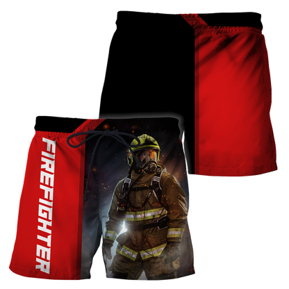 Customize Name Firefighter 3D All Over Printed Unisex Shirts
